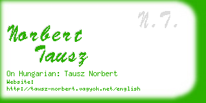 norbert tausz business card